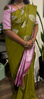 Picture of Olive Green Lavender Soft Silk Saree