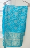 Picture of Sea blue kanchi tissue silk saree