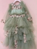 Picture of ruffle partywear frocks in pastels colors 2-4y