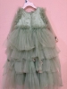 Picture of ruffle partywear frocks in pastels colors 2-4y