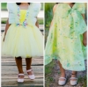 Picture of Green girls bow dress and yellow dress 