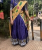 Picture of Mangalgiri pattu lehenga with red gaji silk contrast dupatta