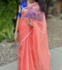 Picture of Organza saree with 2 Blouses 