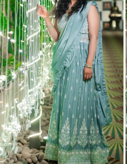 Picture of Pleated embroidery lehenga