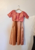 Picture of Peach Banarasi Lehenga with multi color pure Gaji silk dupatta