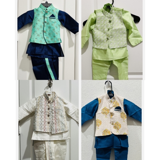 Picture of Boys Ethnic wear kurtha sets combo 6-18M