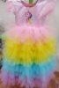 Picture of peony kids designer unicorn theme frock 4-6y