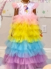 Picture of peony kids designer unicorn theme frock 4-6y