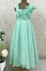 Picture of New Lekha reddy designs -Party wear 3D flower mint blue dress