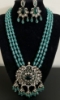 Picture of New Teal green long beads set 