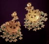 Picture of Real jadau kundan earrings with real Swarovski pearls