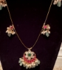 Picture of Very trending real jadau kundan with pearls invisible chain 