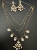 Picture of Super trending Moissanite Layered Neckpiece with earrings