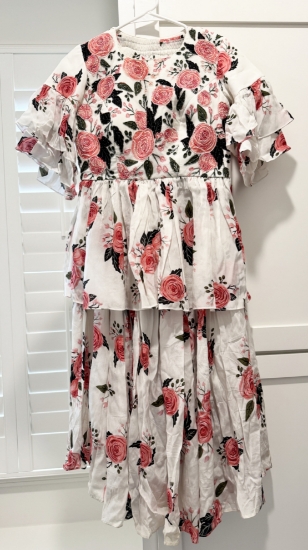 Picture of Designer crepe floral palazzo set 10-15y