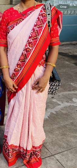 Picture of Pure Georgette Chinkankari Patola Saree & Blouse 