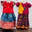 Picture of PL644 pattu and fancy langa combo 2-4y
