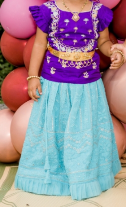Picture of Chikankari Lehanga With Maggam Work Blouse 3-5Y