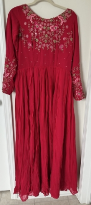 Picture of Designer new Pure Georgette Pink Long Frock