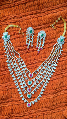 Picture of Diamond look alike 5 layered necklace