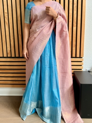 Picture of Mangalgiri Silk Lehenga with Tissue Duppata