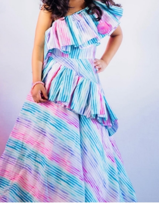 Picture of Stripes of blue and pink