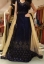 Picture of Manyavar blue velvet Party wear gown 