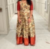 Picture of Semi Pattu Kalamkari Full length Dress