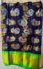 Picture of Kanchipuram silk saree paired with maggam work blouse