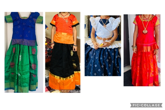 Picture of 4 Fancy lehengas combo 4-5y