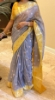 Picture of Grey/yellow soft chanderi silk saree 