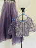 Picture of Violet lehenga with mirror work blouse and can-can