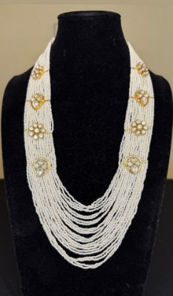 Picture of Royal Pearls Haram with kundan pendants