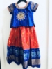 Picture of Ikkat  pattu lehanga with Maggam blouse 2-4yrs
