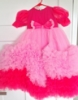Picture of Pink Ruffled party wear frock for 1-2 year