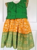 Picture of Pure pattu langa with raw silk blouse 6-18M