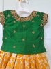Picture of Pure pattu langa with raw silk blouse 6-18M
