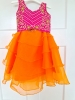 Picture of Maggam work blouse with ruffle lehenga 6 - 15M
