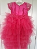 Picture of Pink layered tail gown 6-12M