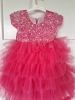 Picture of Pink layered tail gown 6-12M