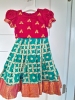 Picture of Blue pattu langa with maggam blouse 0-1y