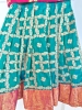 Picture of Blue pattu langa with maggam blouse 0-1y
