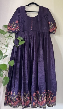 Picture of Violet crushed tissue long dress