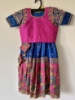 Picture of Blue and pink Kalamkari langa with maggam work blouse 4-6y