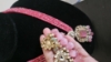 Picture of Pastel Pink onyx beads mala with polki pendant and earrings 