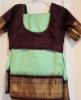 Picture of Mint green Semi gadwal saree