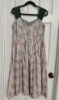 Picture of Cotton grey floral print frock with maggam work hands
