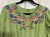 Picture of Mul cotton light green dress with embroidery 