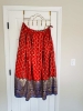Picture of Red and blue soft benaras lehenga
