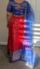 Picture of Red and blue soft benaras lehenga
