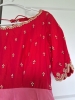 Picture of Pure raw silk maggam work body with multi layered net frock